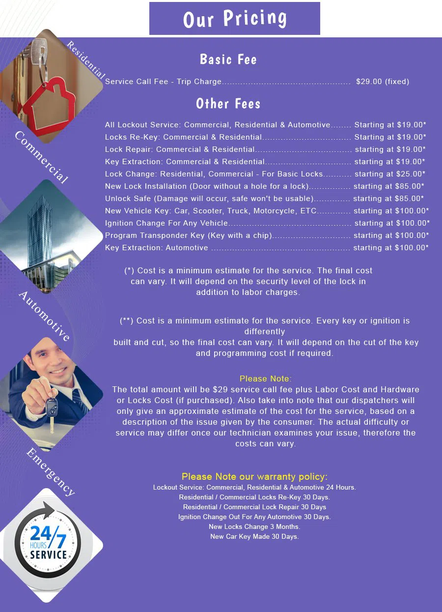 Chicago Day And Night Locksmith, Chicago, IL 312-470-2229 - price-list-n-19