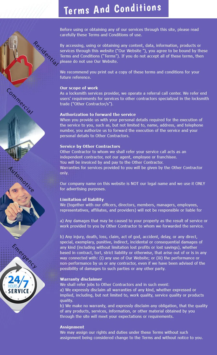 Chicago Day And Night Locksmith, Chicago, IL 312-470-2229 - terms-and-condition-n-19